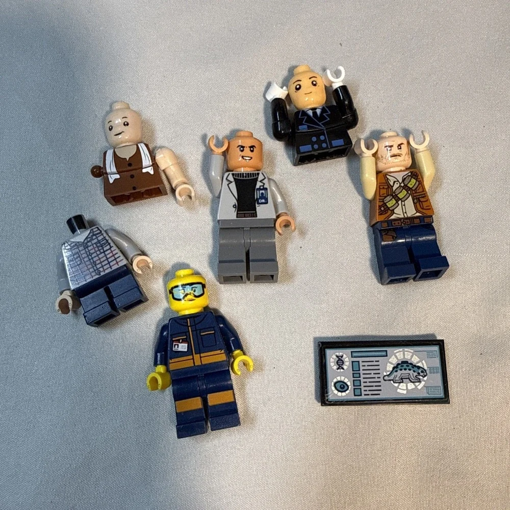 LEGO Minifigure Lot Jurassic World Dr Wu Danny Nedermeyer Space Tech Parts